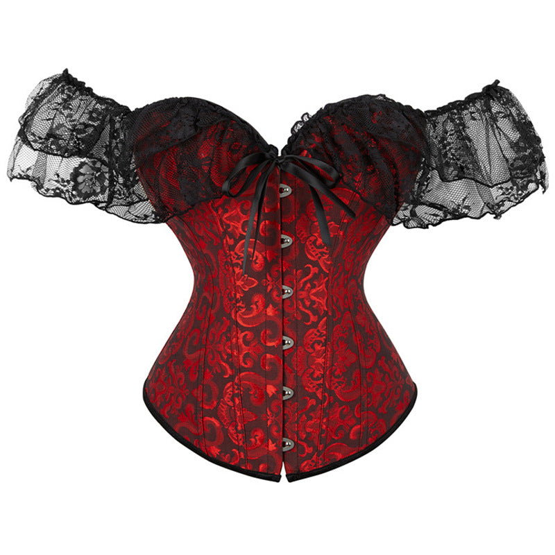 Eganora Pure Romance Lace Sleeve Corset