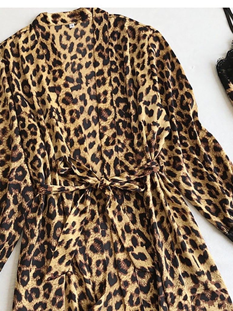 LUXFORM Leopard Night Queen Set (4-Piece)