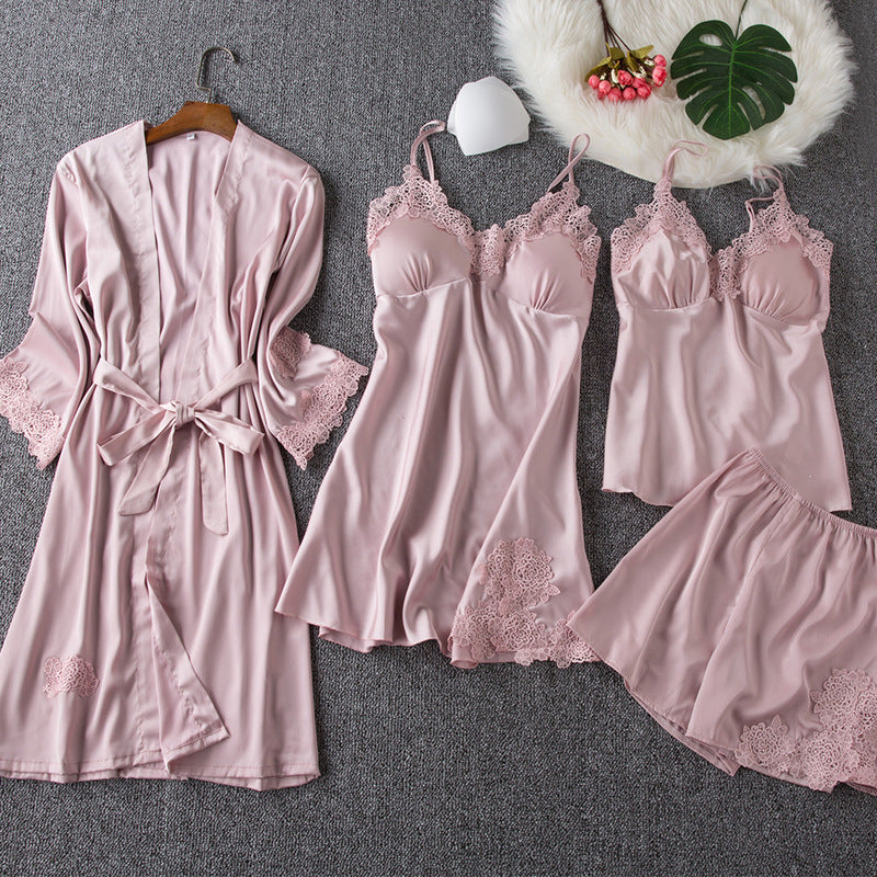 EGANORA VelvetSilk Pajama Set (5PCS)