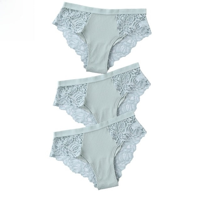 EGANORA LaceComfort High-Waist Briefs (3-Pack)