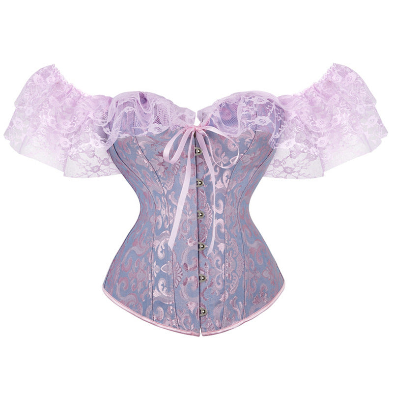Eganora Pure Romance Lace Sleeve Corset