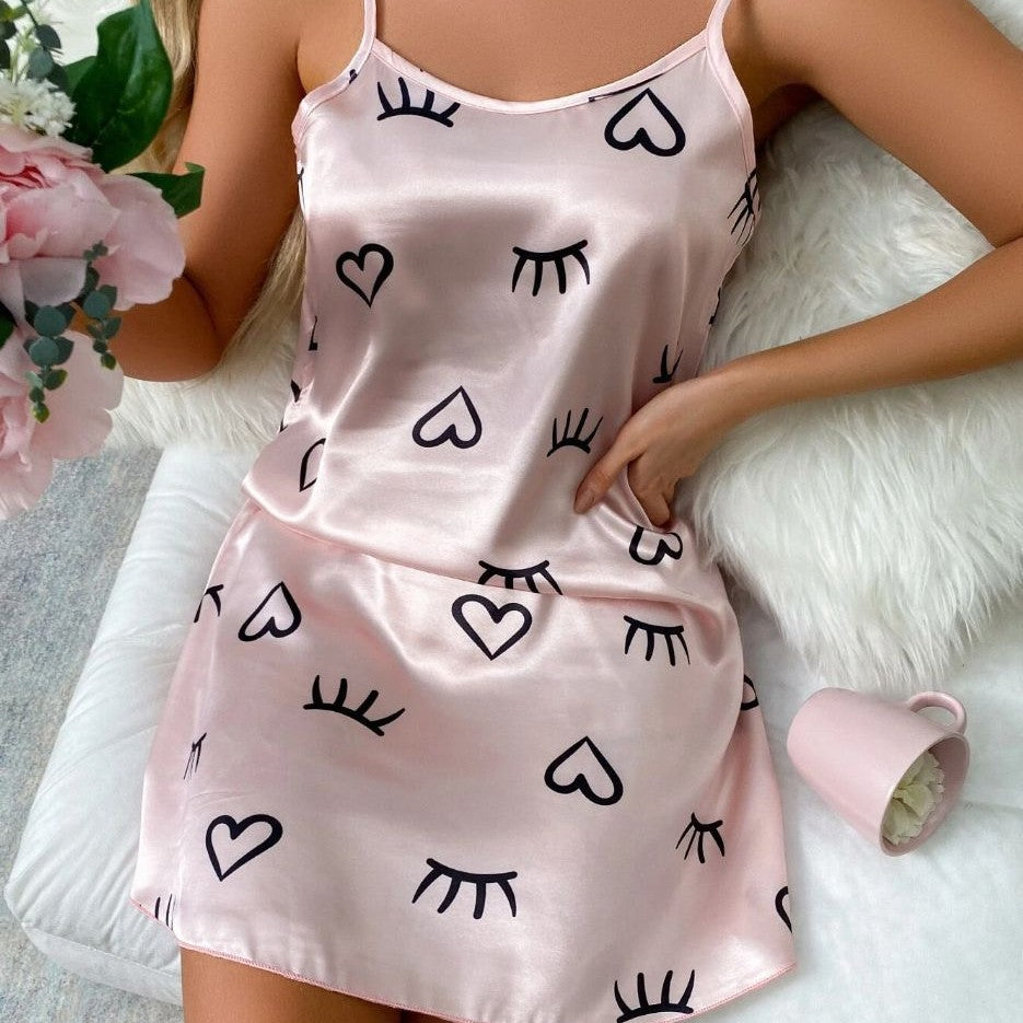 LUXFORM Soft Shine Backless Sleep Dress