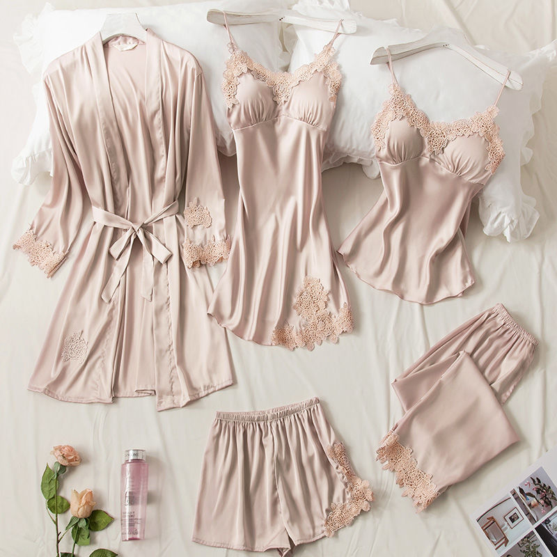 EGANORA VelvetSilk Pajama Set (5PCS)