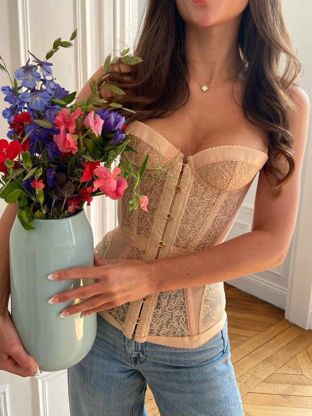 Eganora Nude Elegance Boned Corset