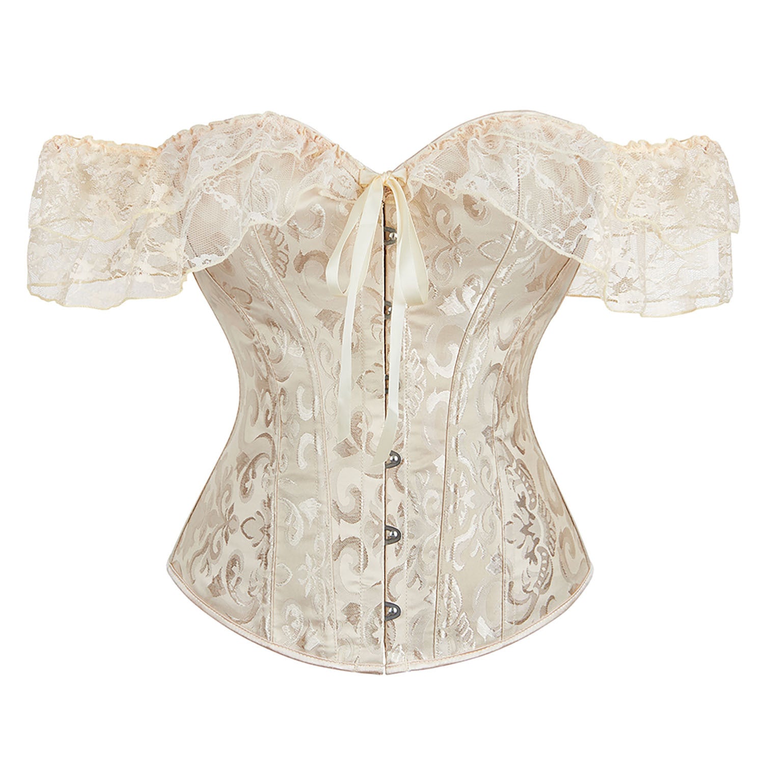 Eganora Pure Romance Lace Sleeve Corset