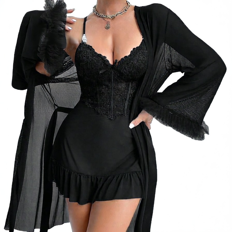 Luxform Midnight Muse Lace Slip Set