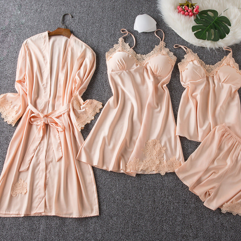 EGANORA VelvetSilk Pajama Set (5PCS)