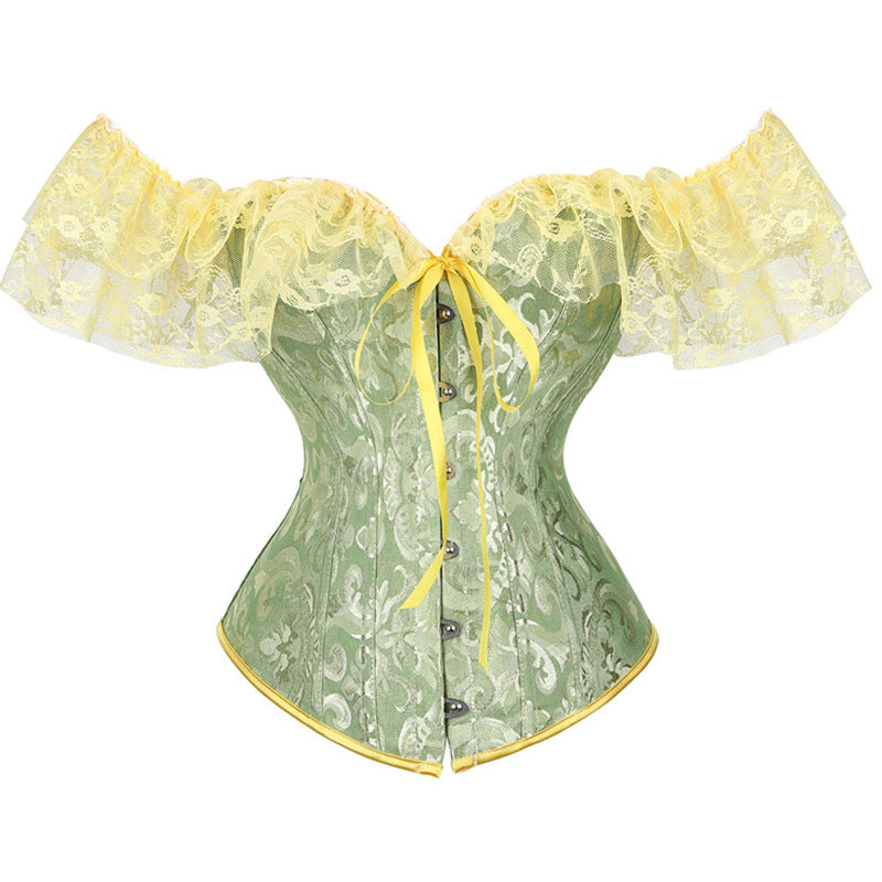 Eganora Pure Romance Lace Sleeve Corset