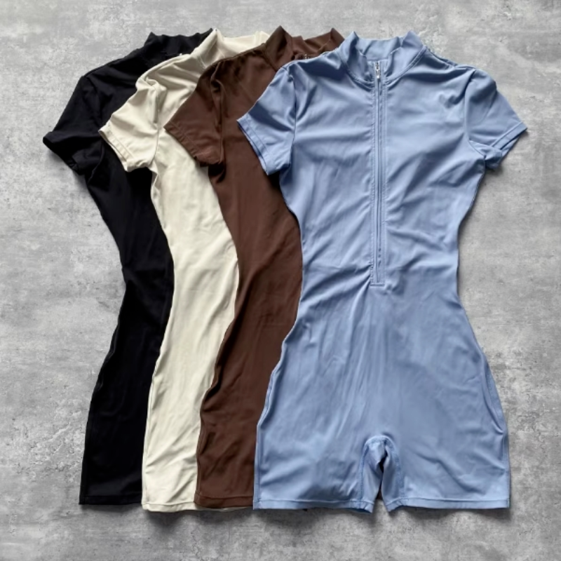 Eganora ZipMotion Romper - High Waist Sculpt Active One-Piece