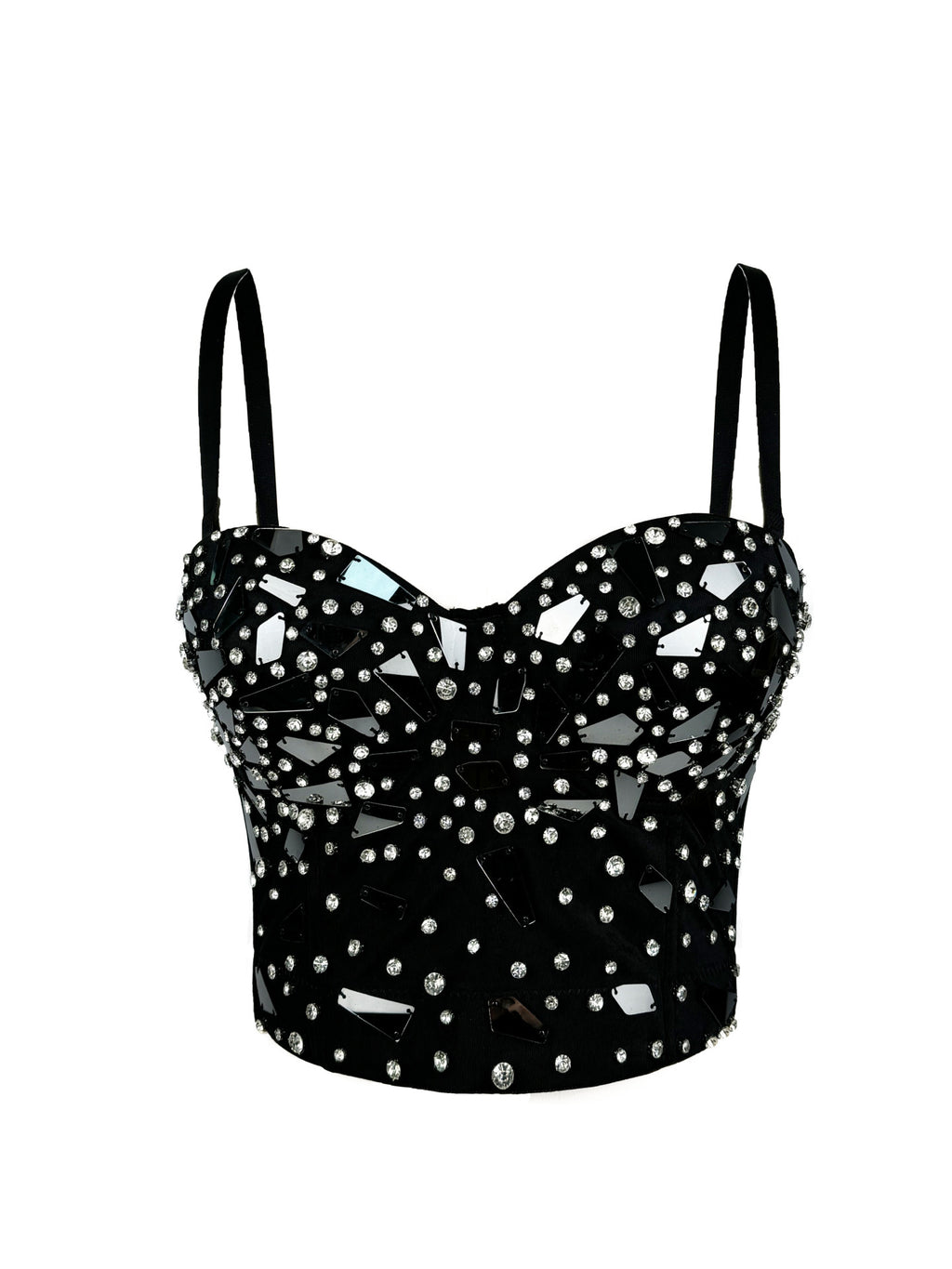 Eganora Black Ice Mirror Sequin Corset