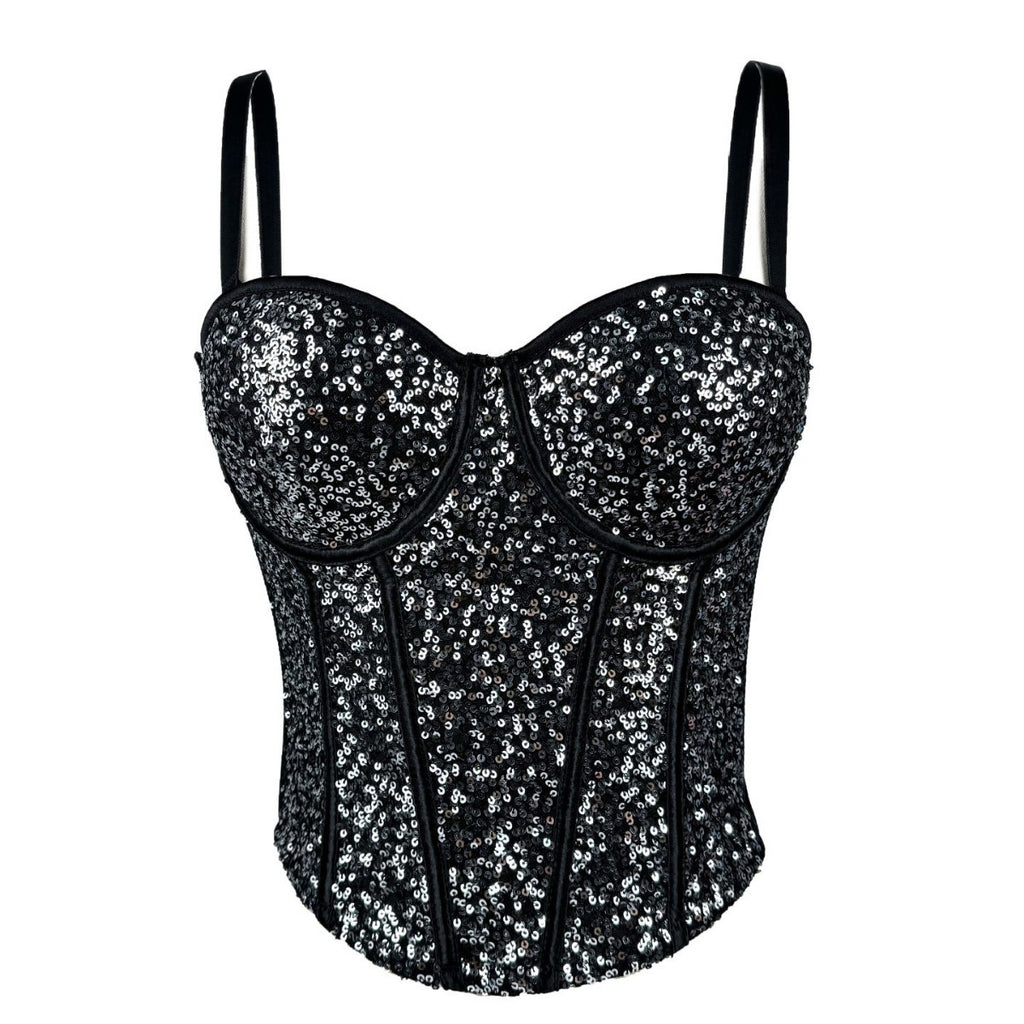 Luxe Sculpt Sequin Corset Top