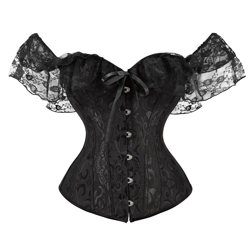 Eganora Pure Romance Lace Sleeve Corset