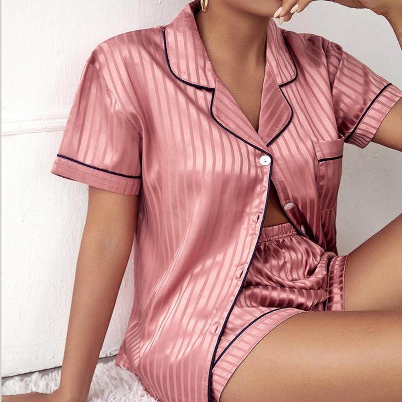 LuxeLine Silky Pajama Set