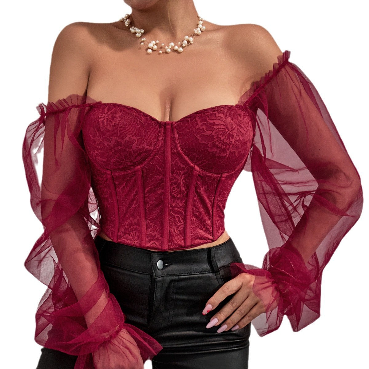 Eganora Bloom & Bold Bell-Sleeve Corset