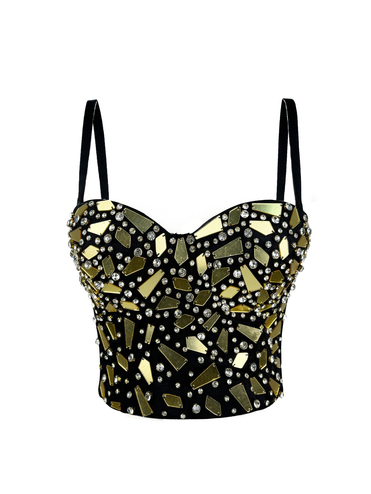 Eganora Black Ice Mirror Sequin Corset