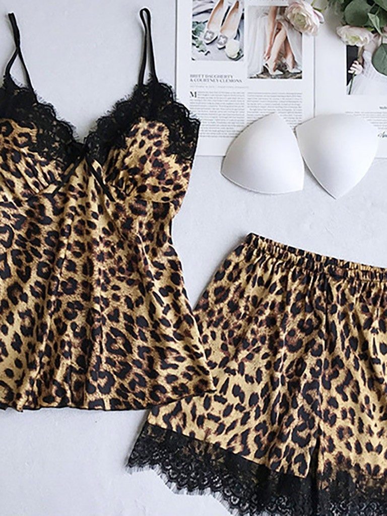 LUXFORM Leopard Night Queen Set (4-Piece)