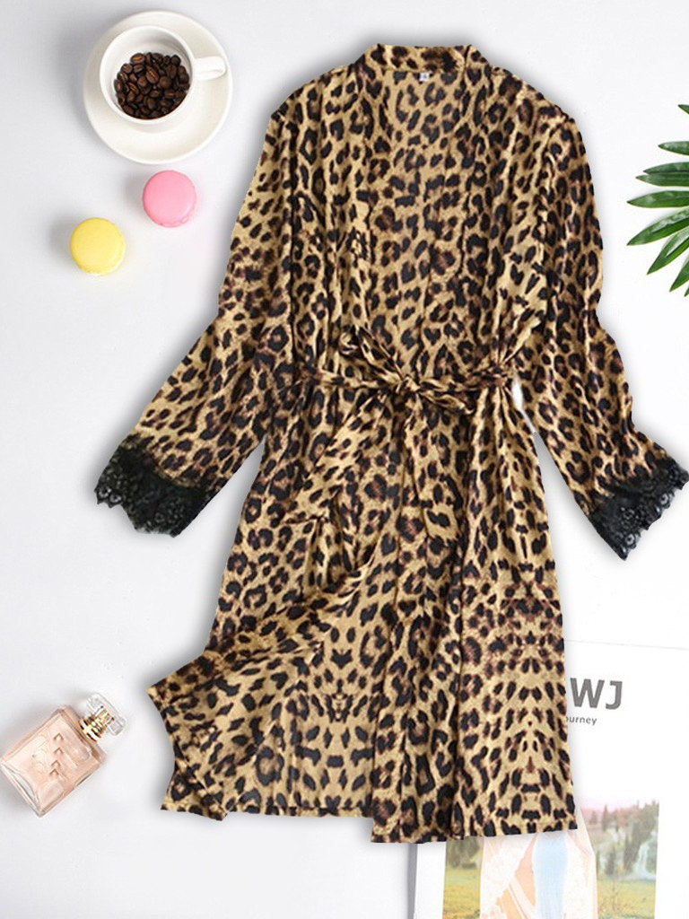 LUXFORM Leopard Night Queen Set (4-Piece)