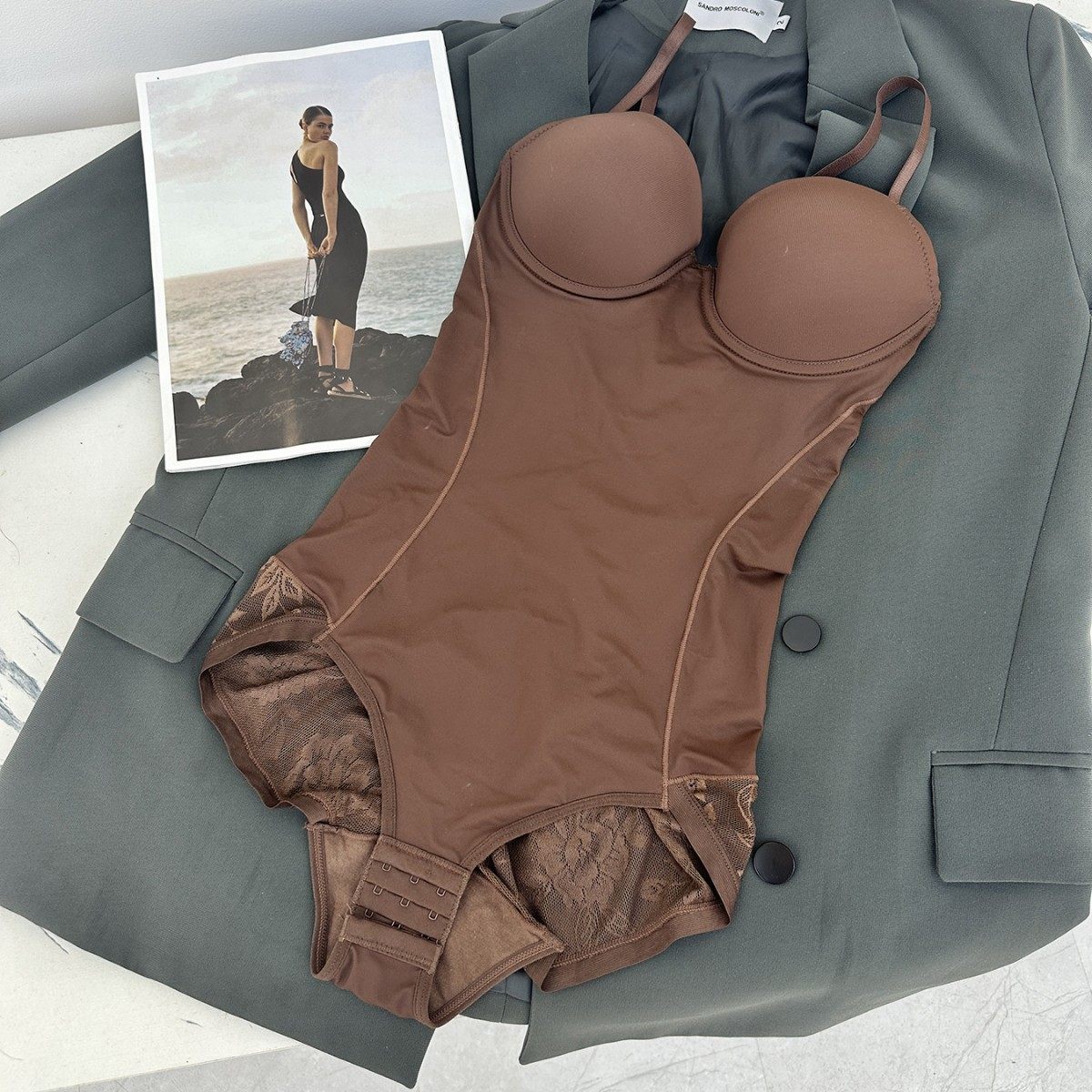 Eganora SculptBra Built-In Bra Bodysuit